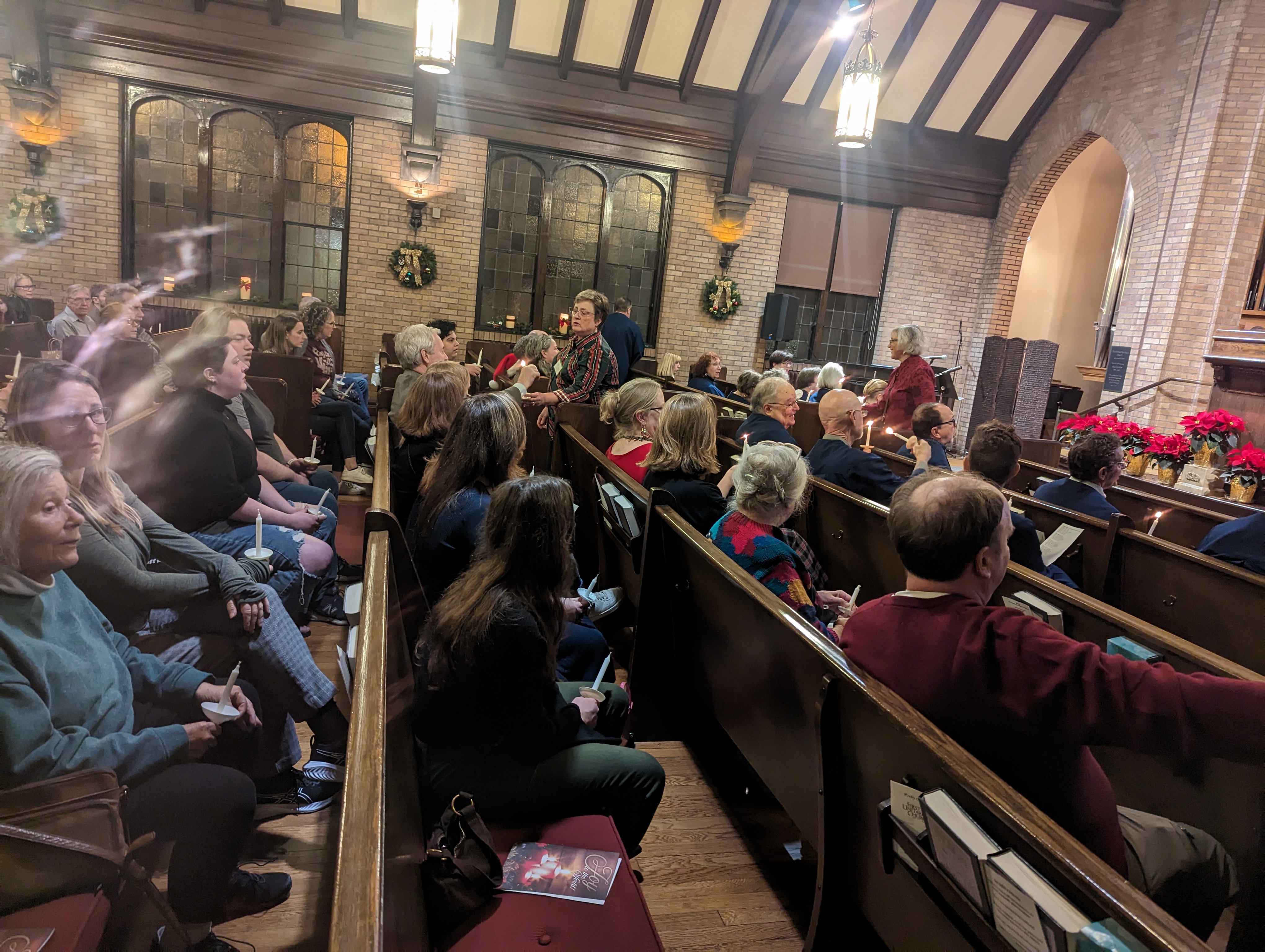 Gathered people in a church